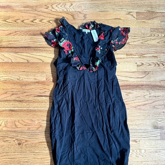 Bump Biddy XL MATERNITY dress black and stretchy material - Picture 1 of 3